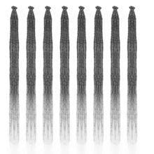 24-Inch Thin 0.6cm Synthetic Dreadlock Extensions - 1/6/8 Packs Crochet Hair Extensions For Reggae, Hip-Hop, Halloween, And Christmas - Soft, Handmade, 5 Strands Locs Dreads For Hair Styling - Multicolor - View 33