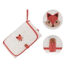 Benxoine 1 Set Baby Diaper Changing Pad, Cute Pattern, With Diaper Storage Bag, Portable Travel Organizer, Suitable For Newborn Care - Fox - View 4