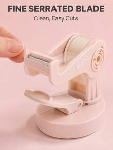 1pc 360° Rotating Suction Tape Dispenser For Desk, One-Hand Tape Cutter With Secure Suction Base, Compact Adhesive Tape Holder For Office, Mail And DIY Crafts - A - View 6