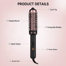 2-In-1 Multifunctional Curling Iron & Straightener, Negative Ion Hair Curler, Wet & Dry Use, Unisex Gift, Unique Gift, Cool Gift, Women's Gift, Gift Set - Black - View 3