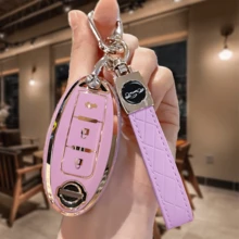 3-Button Key Cover With Rhinestone Bear Keychain, TPU Car Remote Key Shell, Compatible With Nissan Altima X-TRAIL Bluebird SYLPHY MURANO GTR QX80 QX50 Key Shell Accessories, Smart Remote Key Fob Cover - Durable Soft TPU Protection, Ideal Gift - Car Logo Rope - View 10