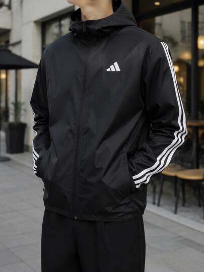 Adidas Men's Sports Jacket M 3S WB Ripstop Hooded Sports Jacket Running Fitness Outerwear IM7848