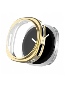 Soft Electroplated Case With Screen Protector Full Coverage Bumper Shell Cover For Samsung Galaxy Watch Case 8/9 40mm 44mm TPU Ultra-Thin Cover Shockproof Scratch-Resistant Anti-Collision Screen Protector Galaxy Watch 8 9 Protective Shell Classic 44mm 40mm Sports Accessories Watch 9 Watch 8 Men/Women, Black/Transparent/Gold/Silver - Full Coverage Shell - View 20