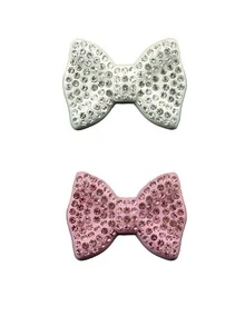 Full Rhinestone Pink Bow Car Decorative Sticker, Shiny Rhinestone Car Interior Decor, Delicate Small Pendant For Girls, Navigation Screen & Center Console Decoration - Rhinestone Bow - View 8
