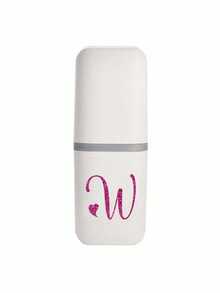 Rose Pink Glitter Heart Letter A-Z Portable Toothbrush Case, Keeps Your Toothbrush Clean And Ready To Use Anytime! Travel Toothbrush Storage Box, Portable Toothbrush Cup Lid, Suitable For Travel, Camping, Business Trips And School. Multi-Function Toothbrush Cup, Travel Wash Cup, Toothbrush And Toiletry Storage Set - Multicolor - View 33