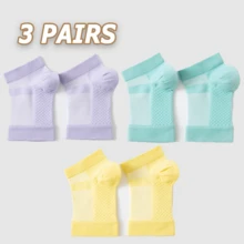 [Comfortable Compression Sleeves] 3 Pairs Ankle Compression Sleeves, Open Toe Nylon Socks For Men And Women, Suitable For Cycling Running Yoga - Multicolor - View 10