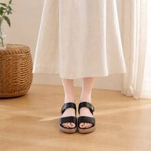 Women Flat Sandals - Black - View 3