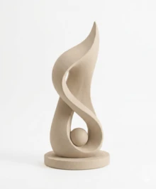 Escultura Abstrata Fluxo Infinito Texturizada 15cm Decorativa Moderna Minimalista para Sala, Aparador, Estante e Escritório - 1PC - Visão 5