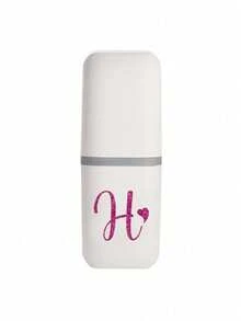 Rose Pink Glitter Heart Letter A-Z Portable Toothbrush Case, Keeps Your Toothbrush Clean And Ready To Use Anytime! Travel Toothbrush Storage Box, Portable Toothbrush Cup Lid, Suitable For Travel, Camping, Business Trips And School. Multi-Function Toothbrush Cup, Travel Wash Cup, Toothbrush And Toiletry Storage Set - Multicolor - View 29