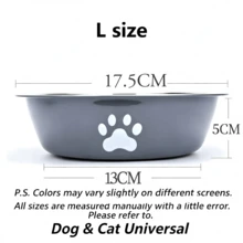 1个不锈钢宠物碗，狗碗，猫碗，防滑水碗，防滑防溢宠物喂食碗，适合各种体型的猫狗，实用便携耐用的居家户外宠物用品 - 彩印碗 - 查看 21