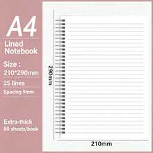 1Pc/A4 Spiral Notebook, Notebook, Notepad, Spiral Notebook, Suitable For Classroom Notes, Learning Records, Office Notes, Meeting Minutes, Diary, Stationery, Suitable For Students, Office Workers, Postgraduate Students, Home, School, Office, Library, Classroom, University, Suitable For Birthday Gifts, Teacher's Day Gifts, Halloween Gifts, Christmas Gifts, New Year Multi-Festival Gifts - Square - View 8