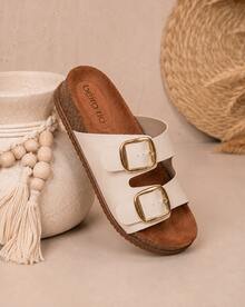 Beira Rio Chinelo Feminino  Bohemian  Casual    Confortável Sandália de Verão Birken  Cortiça  Praia  Férias  Ar livre    Fivela Dupla Ajustável - Off White - Visão 16
