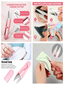 Sewing Tool Kit With Storage Box, Multi‑Color Sewing Accessories Set Including Sewing Clips, Seam Rippers, Thread Snips, Needle Threaders, Soft Measuring Tape, Portable Sewing Supplies For Clothing Repair, Quilting, Embroidery & DIY Crafts - Sewing Tool Box - View 2