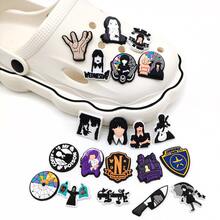 Panini Wednesday‑Themed Shoe Charms Set, Removable Decorative Shoe Pins For Clogs - Multicolor - View 2