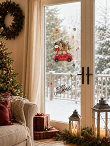 SUPSTICKER Christmas Car Window Stickers, Holiday Snowflake Glass Decals, 4 Styles, 23.65x32.5cm, Home Window Decor - Car - View 8