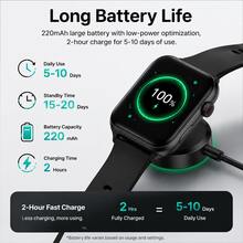 Black Smart Watch With 2 Straps, 2.04 Inch HD Display, Bluetooth Calling, IP68 Waterproof, AI Watch Face, Heart Rate And Sleep Monitoring, Multiple Sports Modes, 5-10 Days Battery Life - View 5