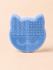 2-In-1 Silicone Makeup Brush Cleaning Mat With Brush Drying Rack, Portable Cat-Shaped Makeup Brush Cleaning Pad, Manual Makeup Brush Cleaner - Multicolor - View 14