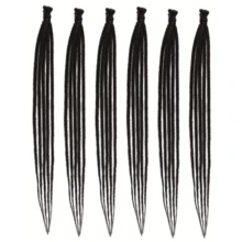 24-Inch Thin 0.6cm Synthetic Dreadlock Extensions - 1/6/8 Packs Crochet Hair Extensions For Reggae, Hip-Hop, Halloween, And Christmas - Soft, Handmade, 5 Strands Locs Dreads For Hair Styling - Multicolor - View 23