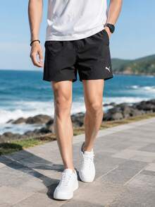 Puma Women's WARDROBE ESS A-Line Woven Shorts 3" Casual Running Shorts 639889-01 - Black - View 2