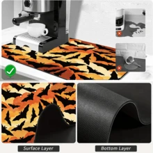 1pc Absorbent Bat Pattern Table Mat, Coffee Machine Mat, Halloween Home Kitchen Dish Drying Mat, Tabletop Protector, Creative Holiday Atmosphere Coaster, Multi-Scenario Kitchen Drain Mat, Multi-Purpose Drying Mat, Home Gift, Desktop Decoration - XYLSD-1003 - View 9