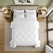 Ultra Soft Quilted Duvet – Lightweight All-Season Comforter With Diamond Stitching, Cozy Machine Washable Bedding For Bedroom, Home, Hotel & Dorm - White - View 1