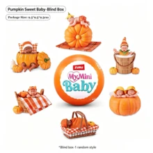 ZURU My Mini Pumpkin Sweetheart Miniature Doll Blind Box, Cradle Scene DIY Assembly Set, Miniature Collectible Doll Set - Multicolor - View 8