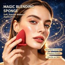 Magic Hat Makeup Sponge Set, 8‑Pack Latex‑Free Reusable Sponges, Super Soft Cosmetic Sponges For Foundation And Concealer, Multi‑Purpose Wet & Dry Facial Blending Applicator For Liquid, Cream & Powder, Achieve Flawless Makeup Finish - Multicolor - View 2