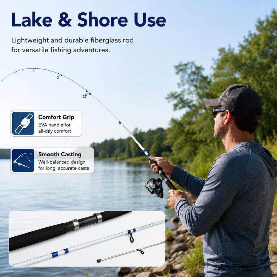 Outdoor Fishing Rod Lightweight Design For River Lake And Shore Fishing - Multicolor - View 1