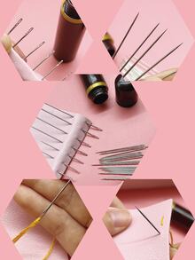 30pcs Side-Loading Self-Threading Needles With Large Eye Design, Paired With Faux Sandalwood Storage Needle Case, Easy Threading, Suitable For Clothing Repair, Embroidery, Fabric Crafts, Home Textile Mending, Daily Sewing DIY Accessories - Side-mounted Needle + Faux Sandalwood Needle Case - View 10
