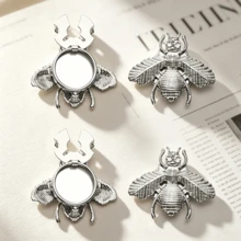 1/2/4pcs Insect Bee Design Metal Clasp Buckle, DIY Sweater Cardigan Coat Clothing Replacement Decorative Button - Multicolor - View 13