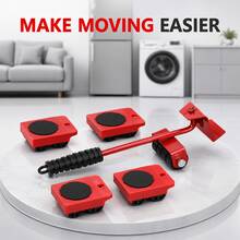 Furniture Mover Tool Set, Labor‑Saving Heavy‑Duty Furniture Lifter With 360° Swivel Moving Sliders, Portable Heavy Object Roller Dolly For Sofa, Fridge, Cabinet - Multi-color - View 2