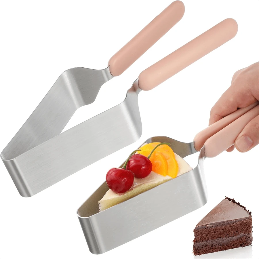1pc Metal Adjustable Cake Cutter, All-In-One Cake Slicer, Non-Slip Soft Rubber Handle, One-Cut Slice And Hold Cake Without Crumbling, Suitable For Cake, Pizza, Pie, Bread, Home Baking Party Cake Dividing Tool, Easily Slice And Transfer Pastries, Easy To Clean Kitchen Gadget