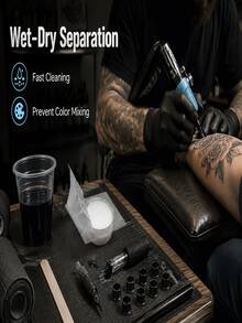 POSEIDON 30 Pcs Tattoo Rinse Cups‑Disposable Soaking Foam, For Cleaning Tattoo Needles, Boxed Tattoo Cleaning Cup Supplies - View 5