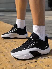 Nike Men's Basketball Shoes I85 PF Court Training Performance Running Workout Shoes IQ6583-001 - Black and White - View 1