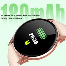 Smartwatch wanita layar bundar ini mendukung panggilan nirkabel Bluetooth, tampilan jam yang dapat disesuaikan, berbagai mode olahraga, dan kompatibel dengan sistem iOS dan Android. Hadiah liburan yang cocok. - Emas - View 7