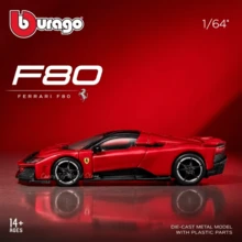 Model Mobil Diecast Burago 1:64 F80 dengan Ban Karet, Kendaraan Paduan Miniatur dalam Kemasan Karton, Koleksi - MultiWarna - View 3