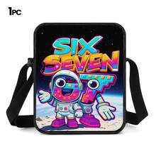 Astronaut Graffiti 2D Print 3 Pieces Backpack Set, Large Capacity Backpack, Crossbody Bag, Pencil Case, Adjustable Wide Strap, Breathable, Side Mesh Pocket Design, Daily Commute Storage Portable Casual Set - Printed Bag - View 15