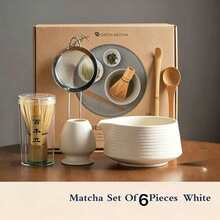 1/4/6pcs Matcha Whisk Set, Includes Matcha Whisk, Matcha Bowl, Sifter, Base And Spoon, Complete Tool Set For Making Matcha Latte, Ideal Gift For Matcha Lovers, 4 Colors Available, Japanese Tea Set - Multicolor - View 10