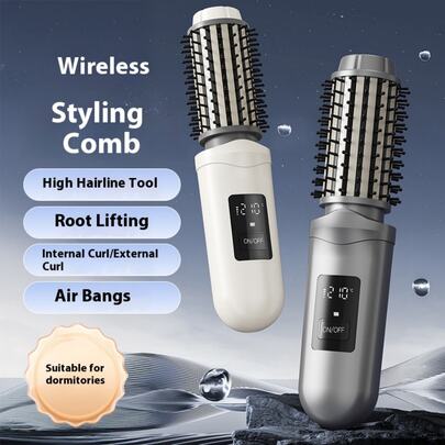 SOKANY Portable Straight Hair Comb, Wireless Styling Comb, Suitable For Straight Hair And Curly Hair, Fast Heating In 30 Seconds, 3-Speed Temperature Control, 2600mAh Long Battery Life, Suitable For All Hair Types, Essential For Home/Travel/Commuting