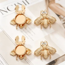 1/2/4pcs Insect Bee Design Metal Clasp Buckle, DIY Sweater Cardigan Coat Clothing Replacement Decorative Button - Multicolor - View 15