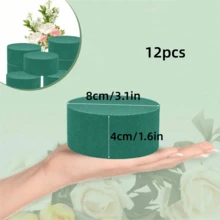 2/5/6/10pcs Mini Floral Foam Blocks, Plant Foam, Green Wet & Dry Flower Foam, For Fresh Or Artificial Floral Arrangements, Suitable For Weddings, Birthdays, Home And Decor, Garden Decorations - Green Round - View 11