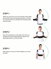 Adjustable Fitness Waist Belt, Abdominal Control Belt, Unisex, Sweat-Absorbing Design, Suitable For Fitness And Weightlifting - Adjustable Shoulder Strap Design, Suitable For Students - Black - View 6