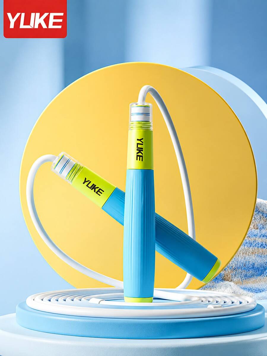1pc YUKE Quick Jump Rope, Adjustable, Non-Slip Handle, Suitable For Fitness Aerobic Exercise, Home Gym Workout
