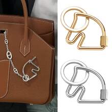 Horse-Shaped Bag Charm Car Keychain, Waist Hanging Key Ring With Horse Pattern, Bag Pendant Ornament, Hardware Spring Buckle Keychain, Car Key Chain Accessory, Suitable For Phone Bag Hook, Perfect For DIY, Key Chain Bag Clip Hook Dog Chain Buckle, High-Quality Luxury Handbag Accessory, Perfect For Adding Fashion Sense To Your Bag, Suitable For Daily Use, Valentine's Day Gift, Christmas - Multicolor - View 1