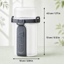 Leakproof Double-Layer Salad Cup With Fork & Spoon, Portable Lunch Container With Cleaning Sponge For Yogurt, Fruit, Snacks, Work, School & Travel - Multicolor - View 11