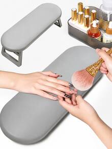 Nail Art Hand Rest Pad, Arm Support Cushion, Portable Manicure Hand Pillow, Comfortable Wrist Support Stand, Non-Slip Stable Design, Suitable For Gel Nail Extensions, Manicure Salon Home DIY Nail Art Tools, Beauty Accessories - White - View 3