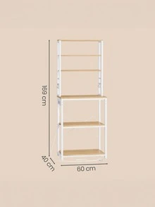 VASAGLE Baker's Racks - White and Oak - View 4