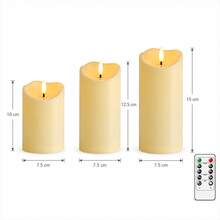 5pcs Flameless Flickering LED Cylinder Electronic Candles, Battery Operated, Suitable For Wedding Table Decor, Valentine's Day Proposal Decor, Halloween And Christmas Decor (Batteries Not Included) - Multicolor - View 18