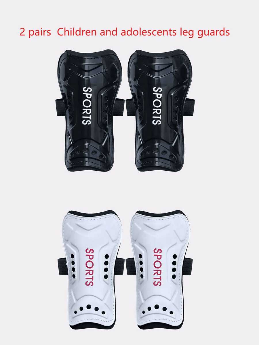 2 Pairs Children & Youth Professional Football Cycling Shin Guards, Soccer Socks, Shin Guard Sleeves, Leg Guards - Multicolor - View 1