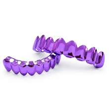 1pc Personalized Niche 8-Tooth Smooth Red/Pink/Green/Blue/Purple Hip Hop Teeth Grillz Party Halloween Funny Accessory Photography Prop Holiday Gift - Multicolor - View 12
